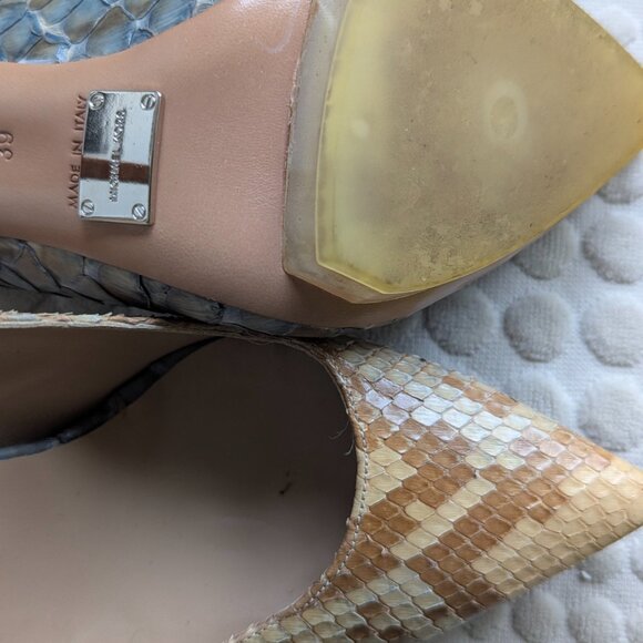 Michael Kors Snakeskin sized 39 EU/8 US Heels - Picture 4 of 16